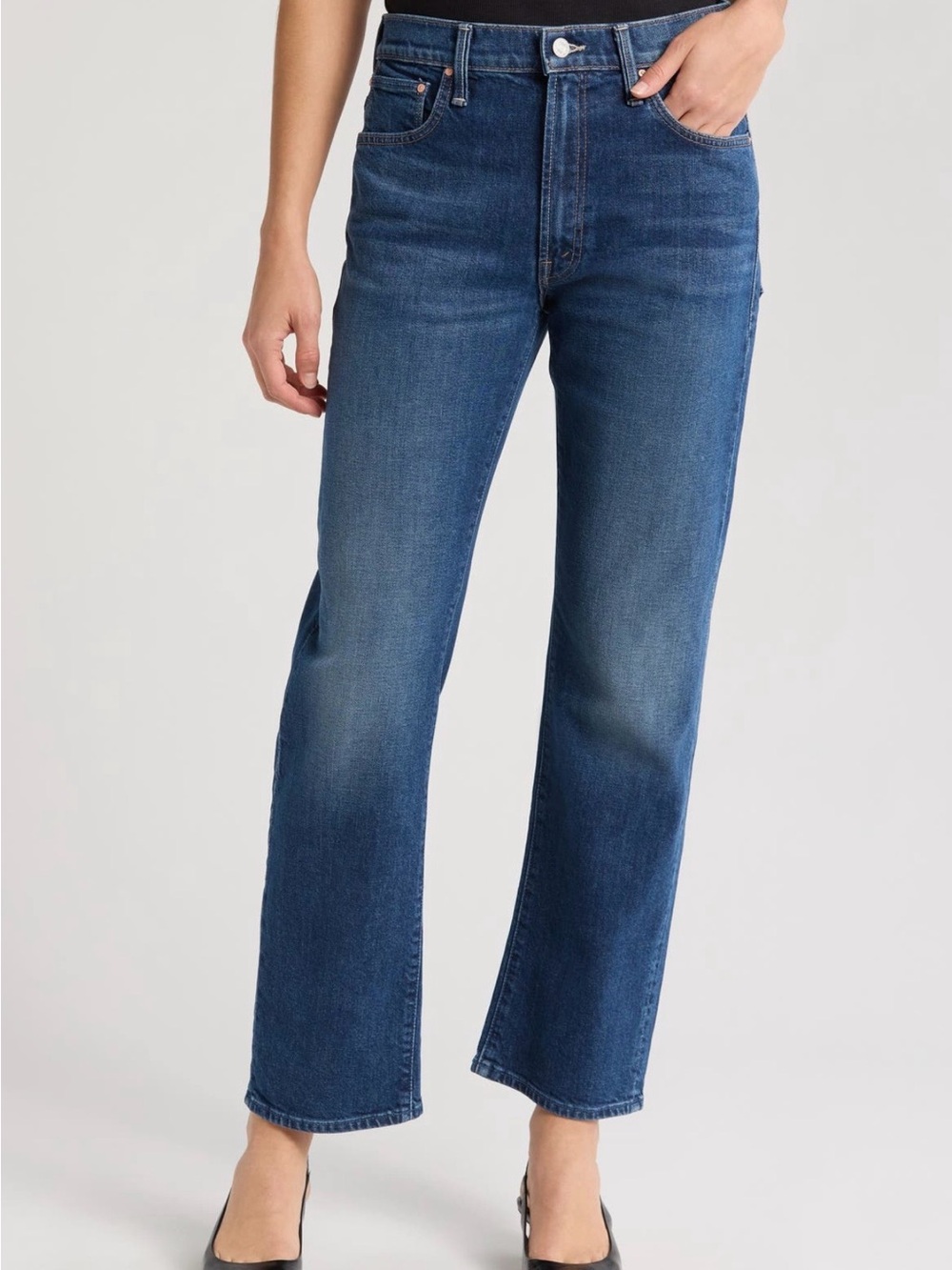 MOTHER Jeans, The Ditcher Zip Hover in “Cannonball,” size 26